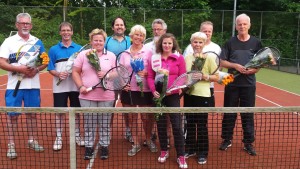 kampioensfoto dames- en herenteam